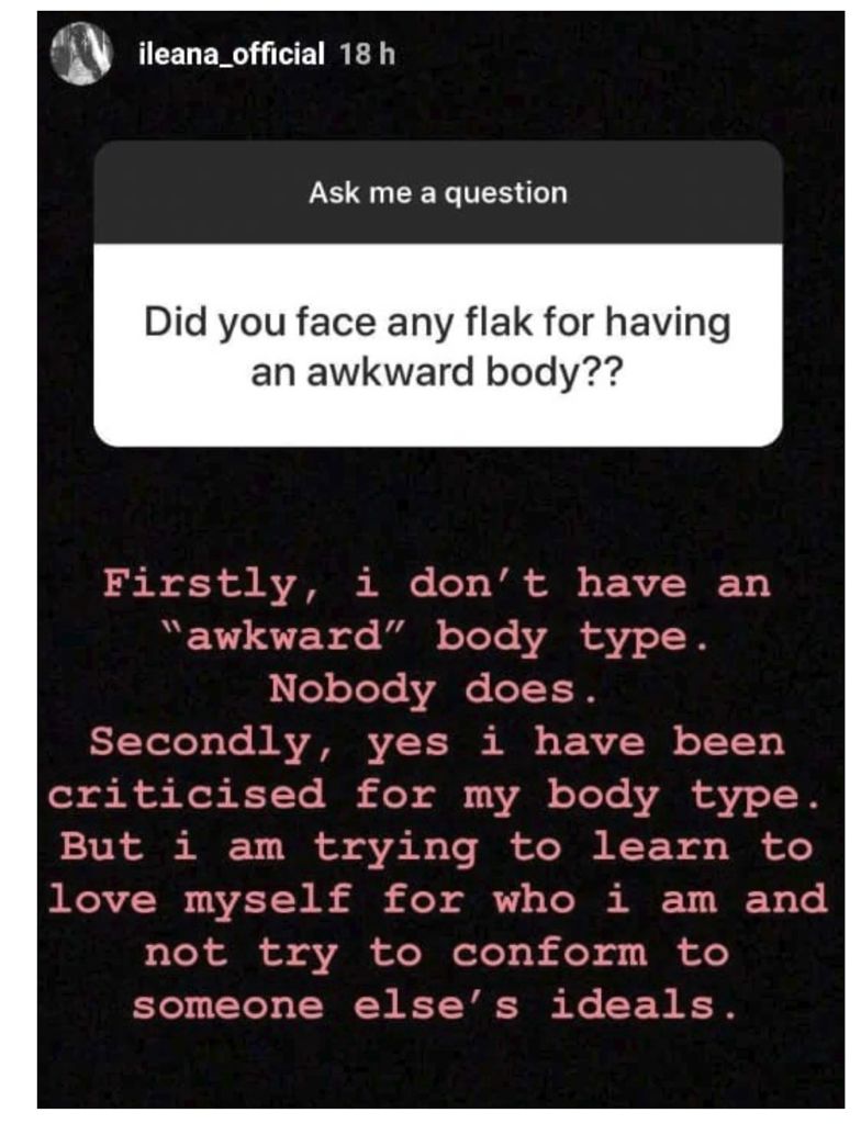 Body shaming comments on Ileana D'Cruz